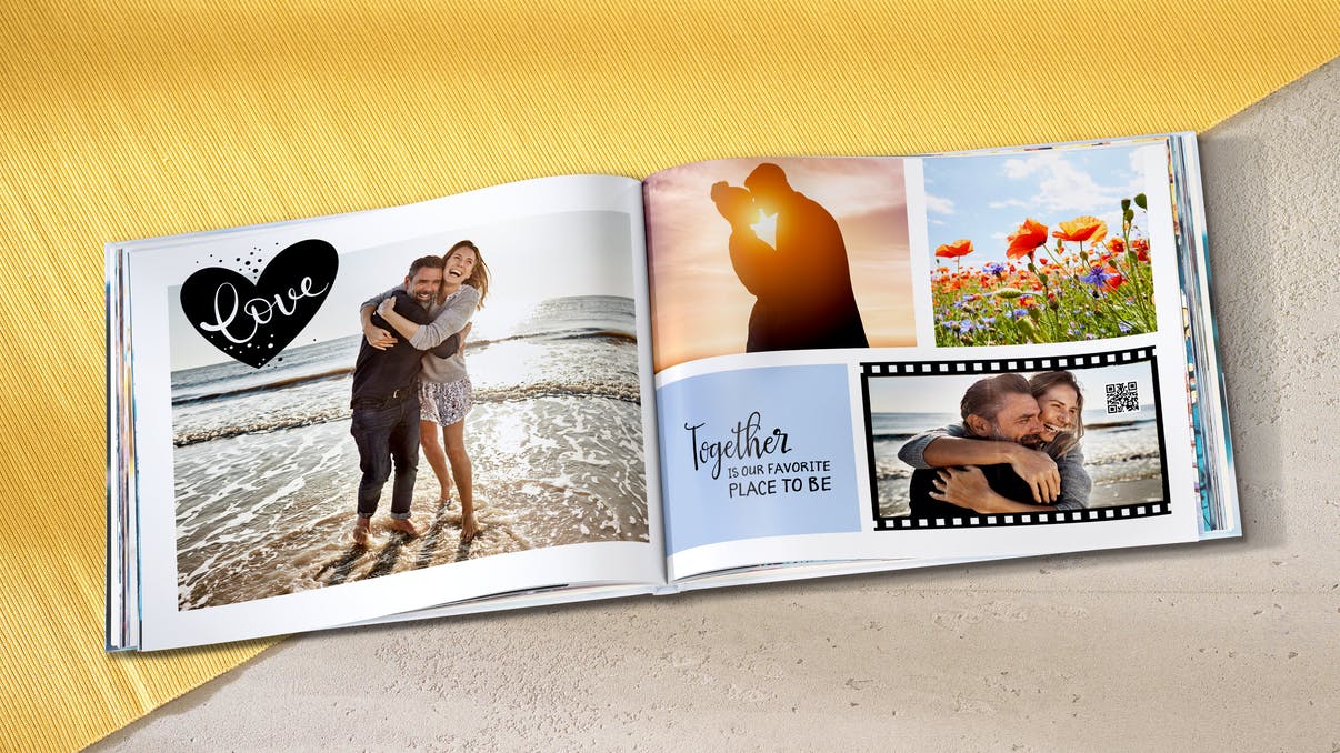 Pixum Fotoboek in liggend formaat met video functie uit de Pixum Fotowereld Software
