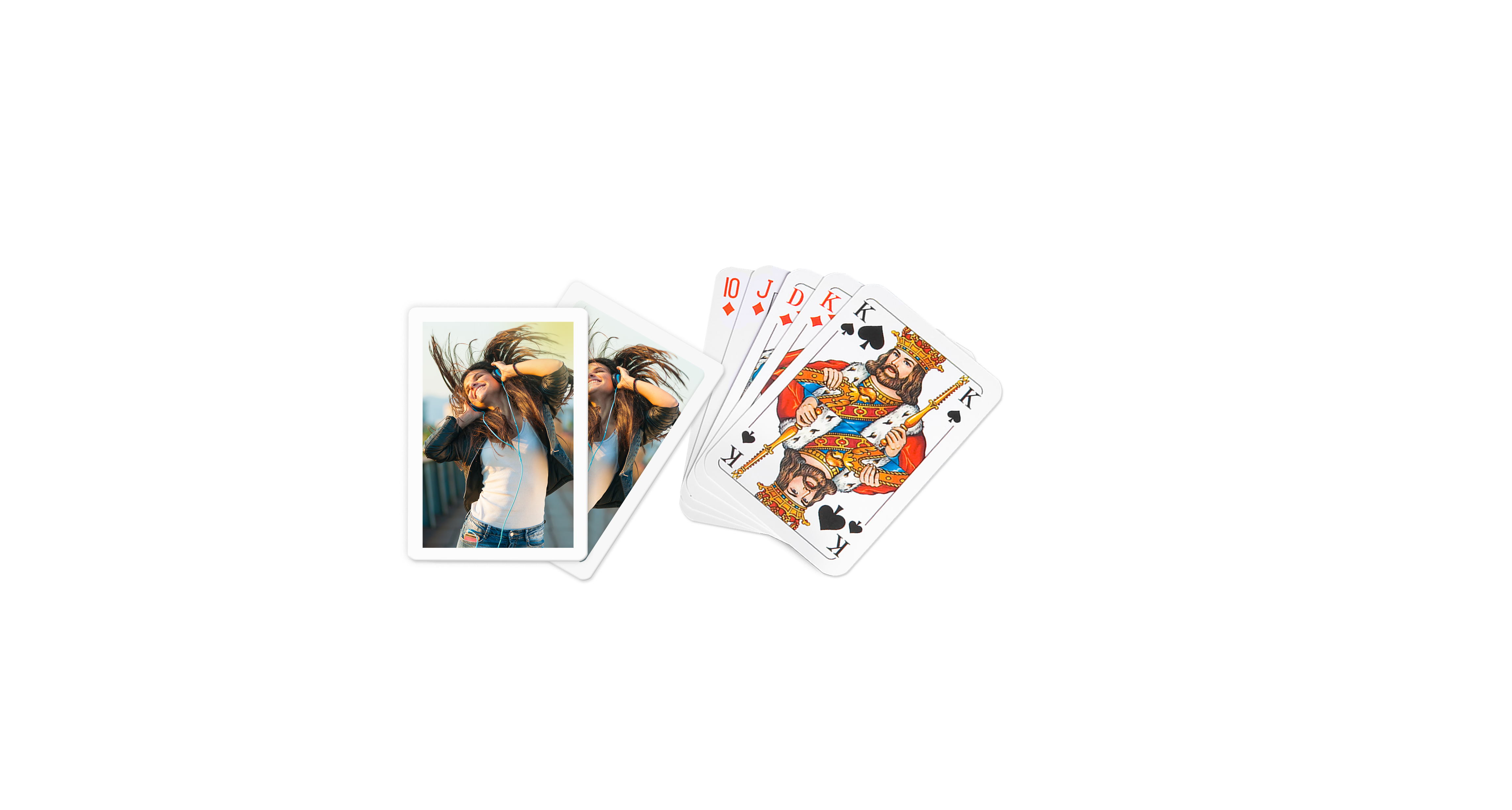 Foto-Pokerkarten neutral als Freisteller