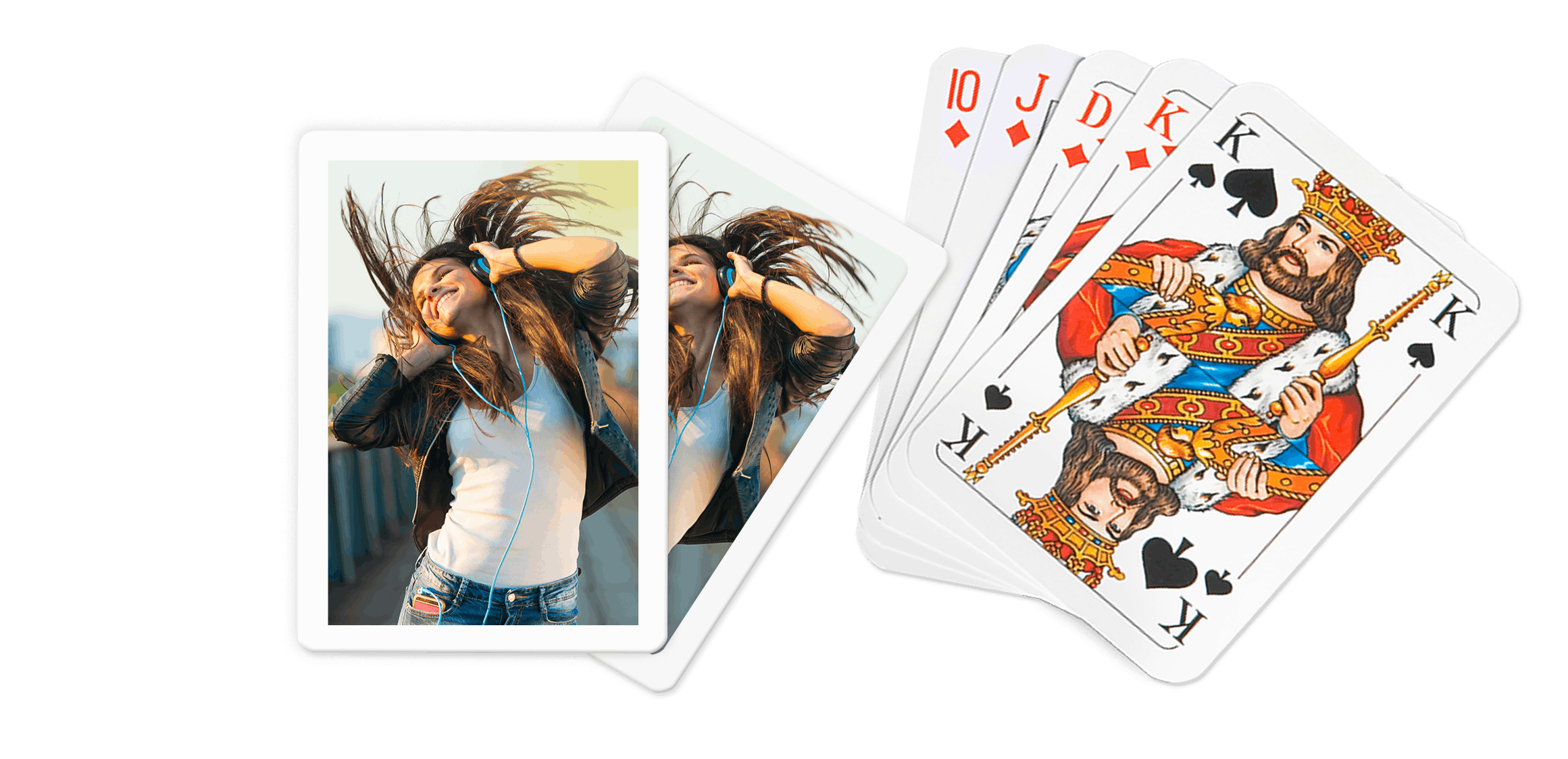 Foto-Pokerkarten neutral als Freisteller