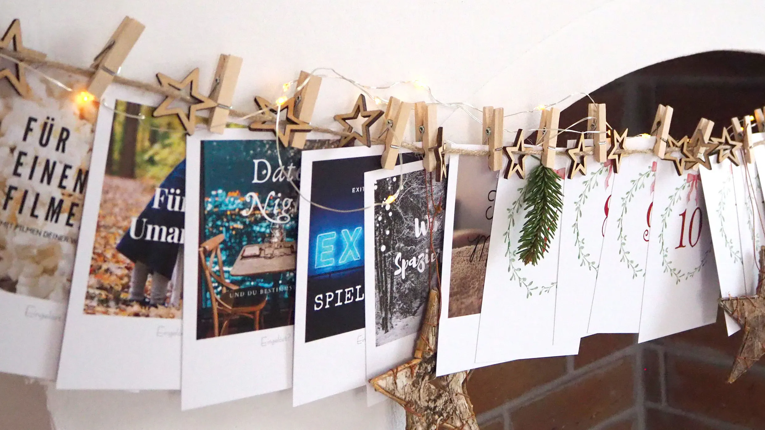 Lav en julekalender med retro print Lav en julekalender med retro print