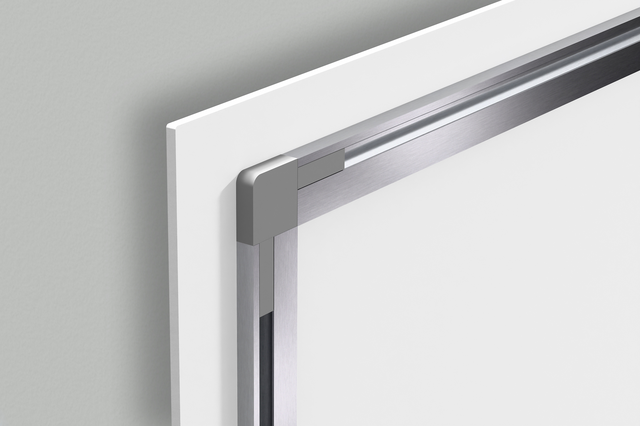 Vue détaillé d'un rail métalique sur tableau en forex