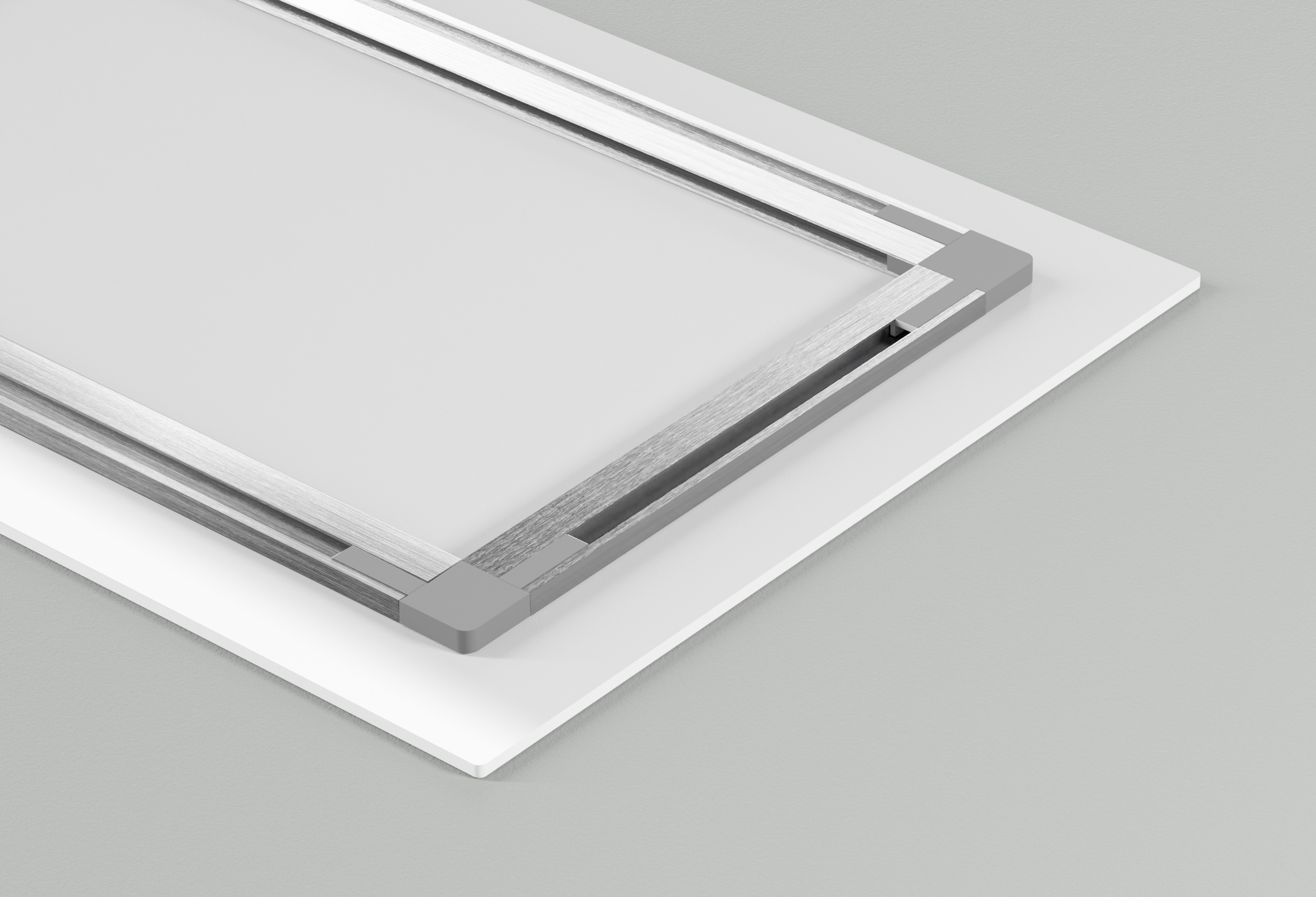 Foto op forex wandbevestiging railsysteem