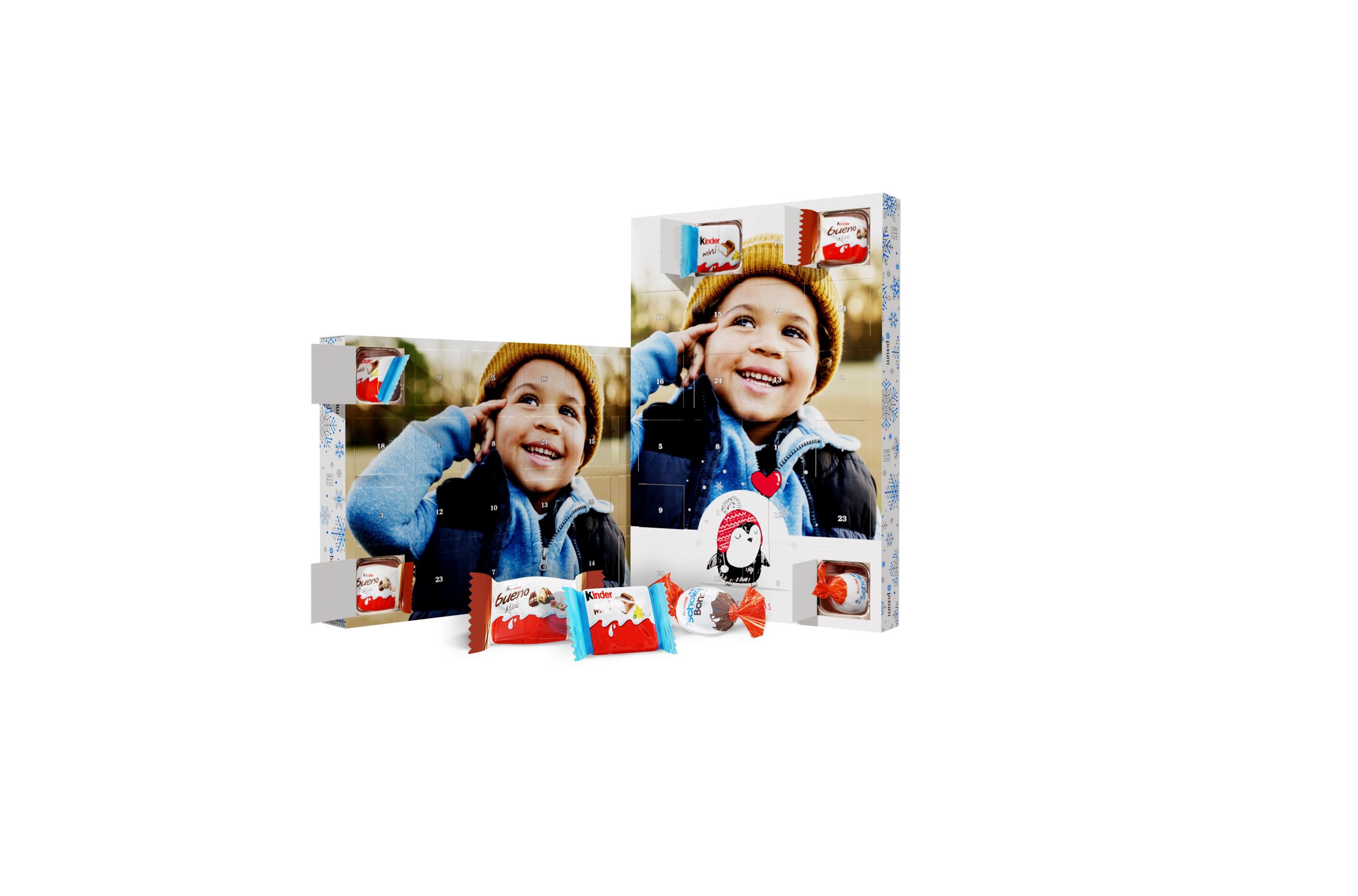 Calendario de Adviento personalizado con la foto de un niño