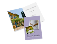 Diseña una tarjeta plegable como invitacíón de comunión Tarjeta plegable como invitación de comunión personalizada con la foto de un niño