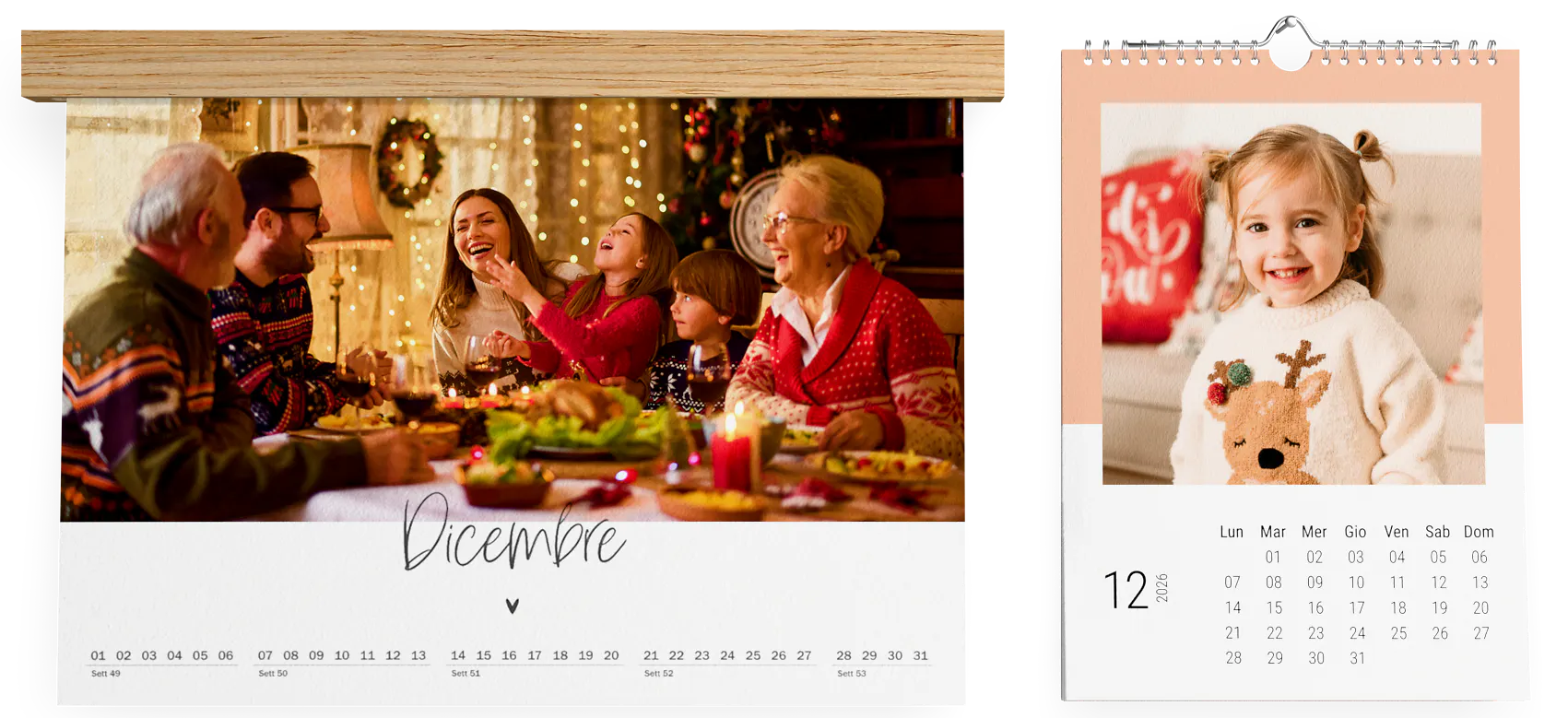 Calendario personalizzato con foto 2026