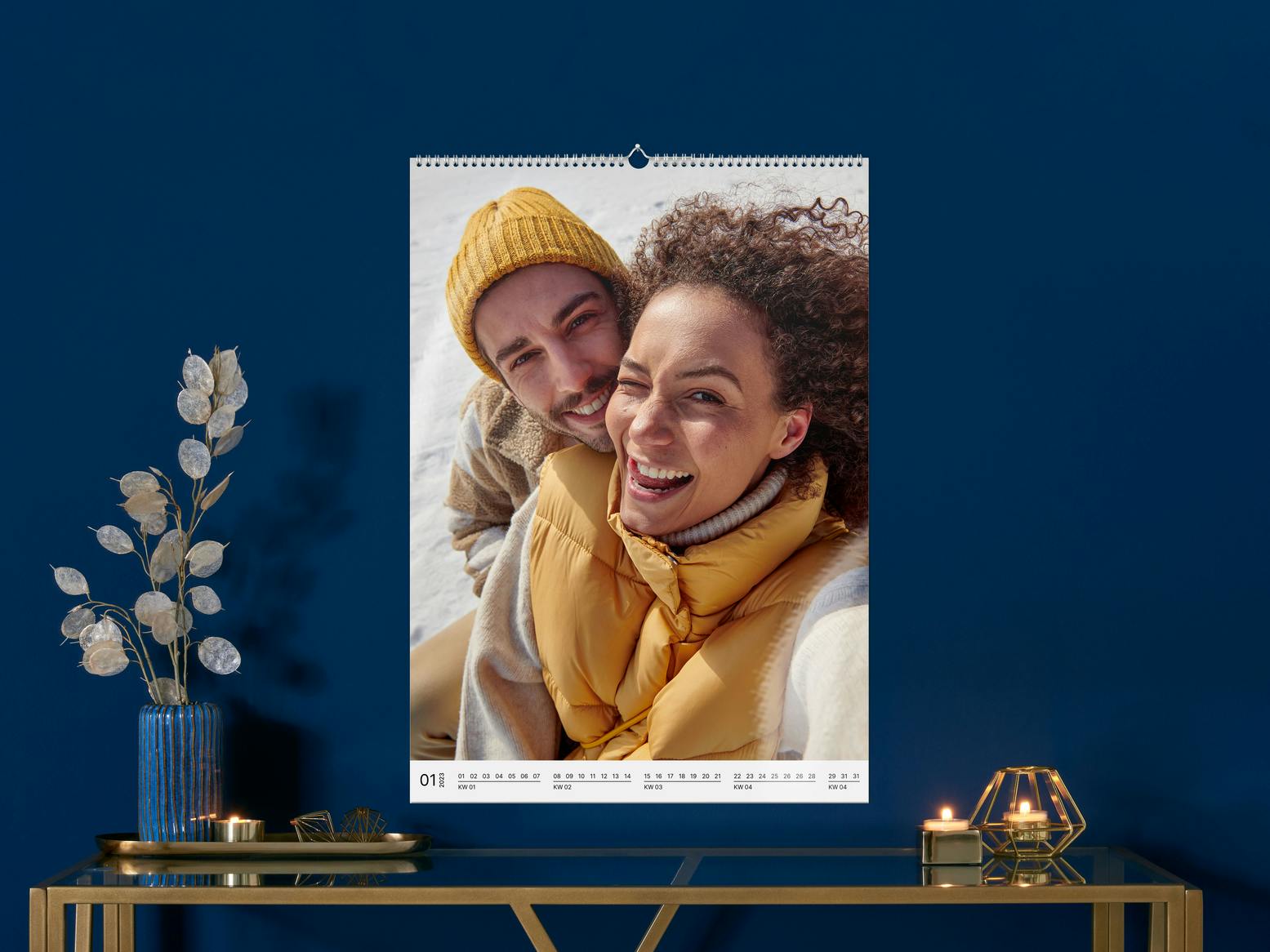 Wandkalender gestalten Pixum Wandkalender A2 im Hochformat mit einem winterlichen Foto
