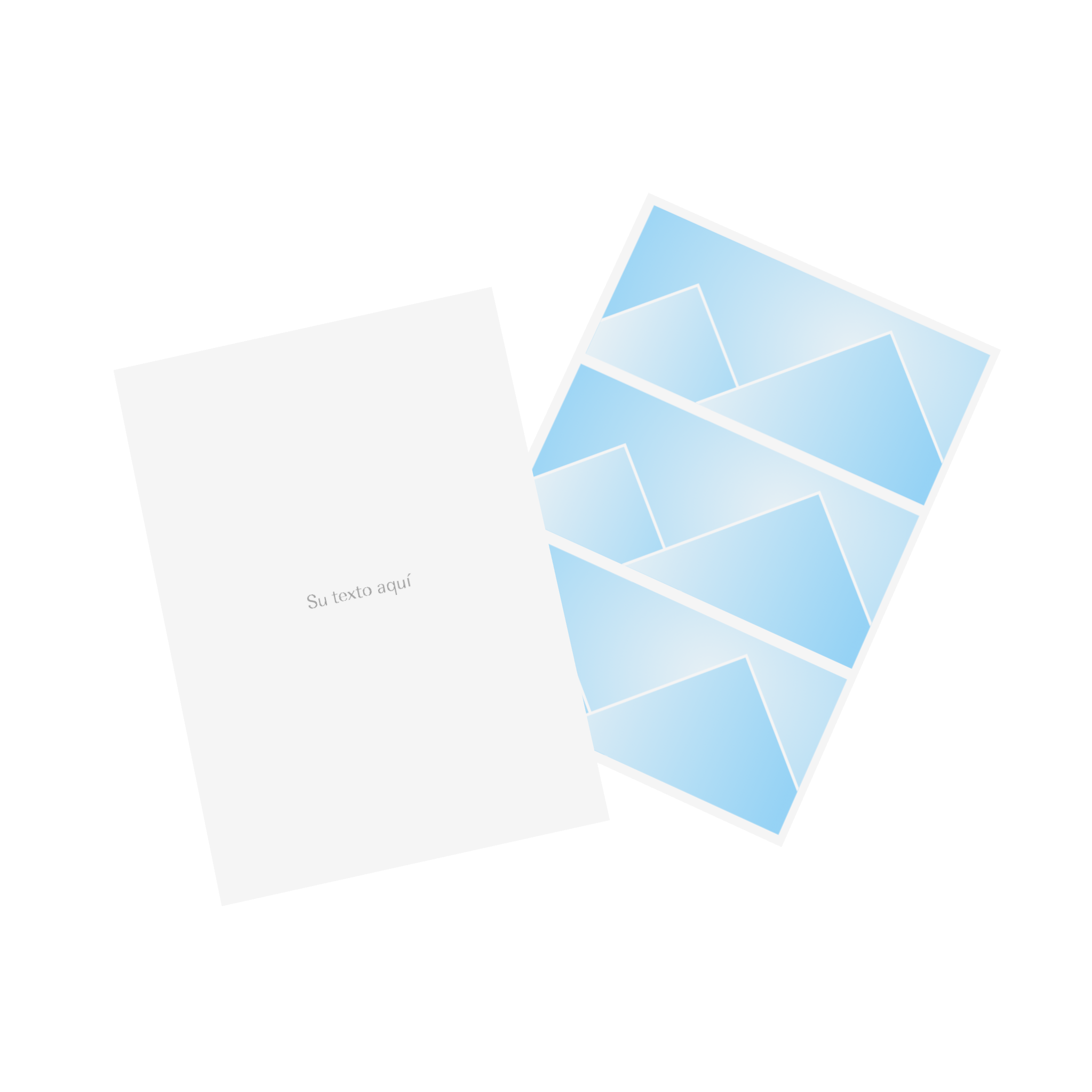 Hay dos tarjetas fotográficas de diseño sencillo una al lado de la otra