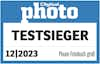 Testsieg im Magazin DigitalPHOTO aus der Ausgabe 12/2023 für das Pixum Fotobuch in groß