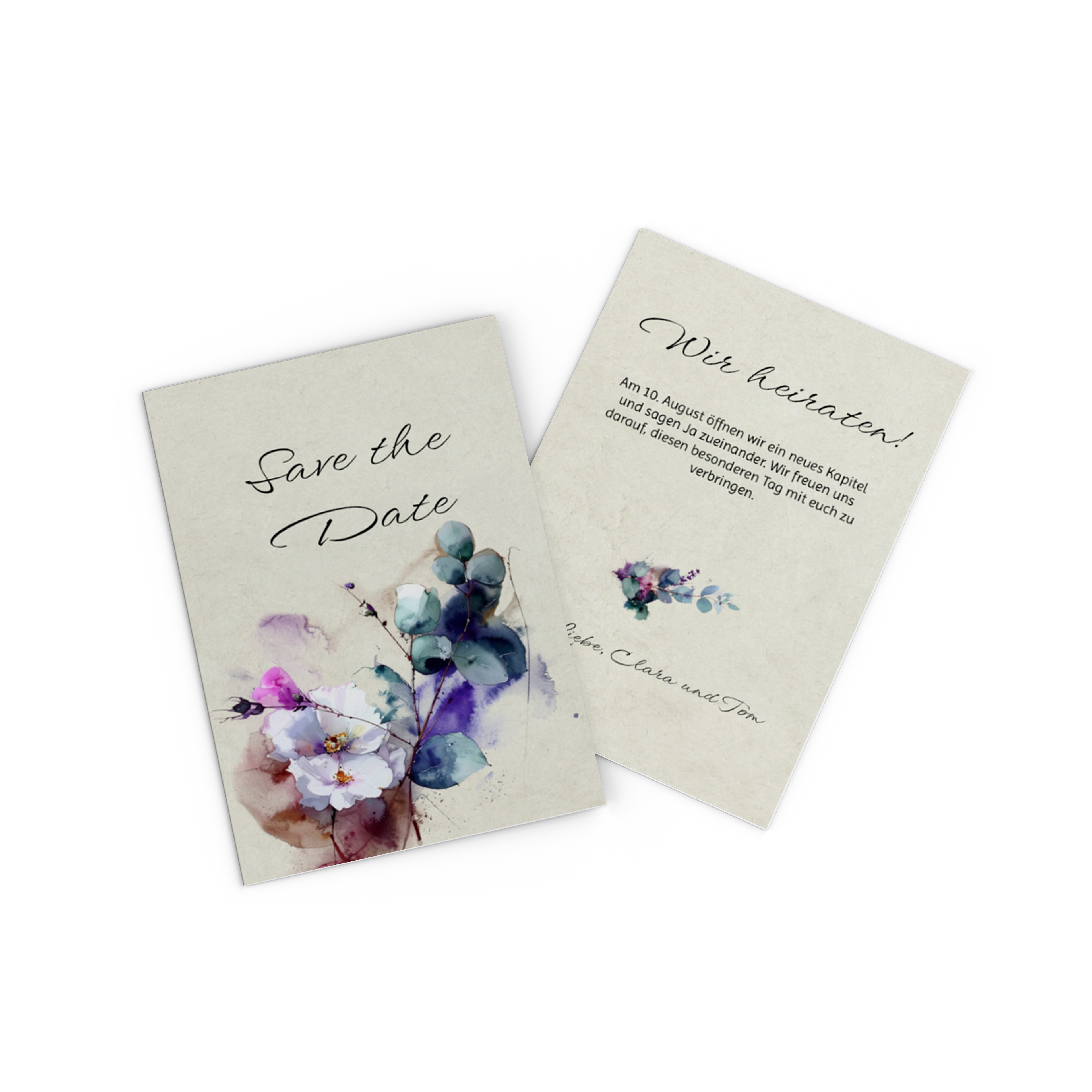 Fotokarte mit Pärchenfoto als Save the Date 