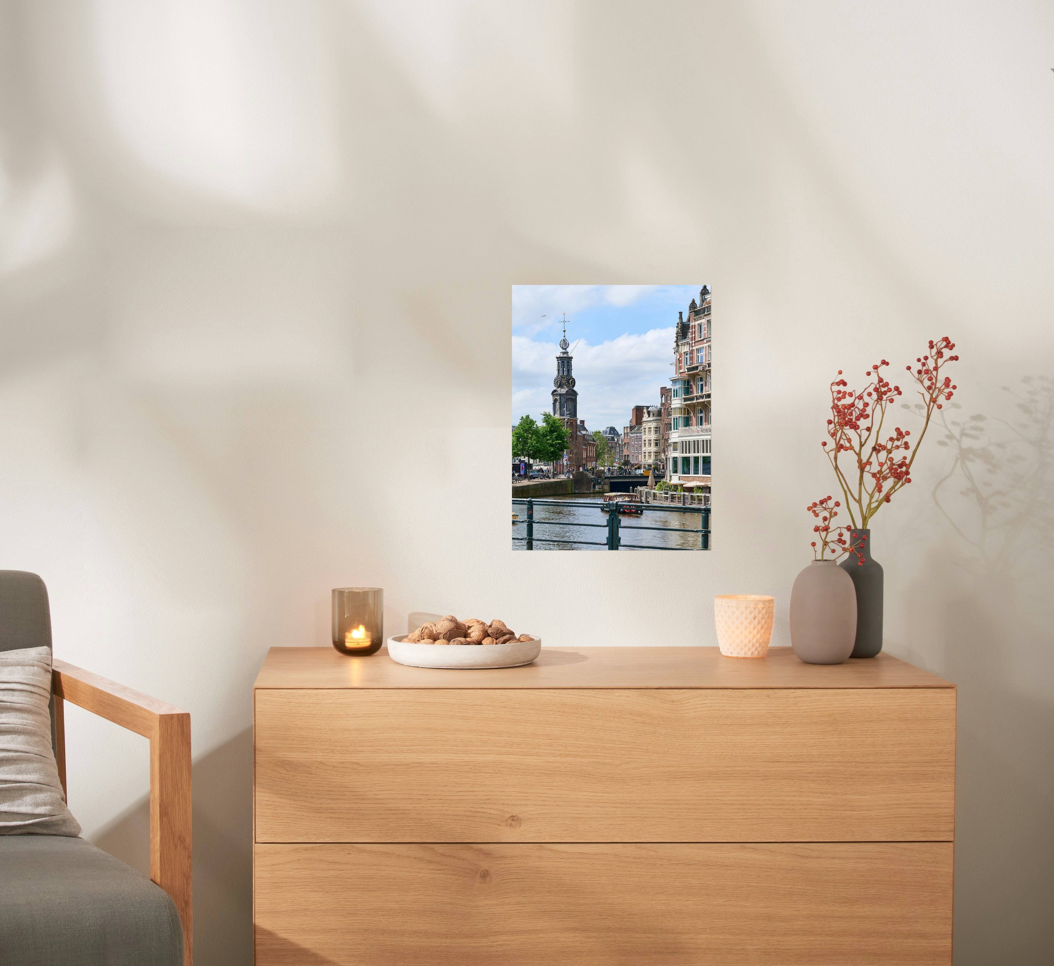 Poster in het formaat 30x40 cm met een foto van Amsterdam.